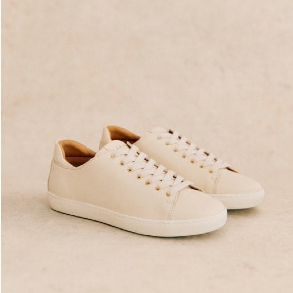 Sezane Jack Trainer Sneaker Smooth Ecru 36 - Picture 1 of 7